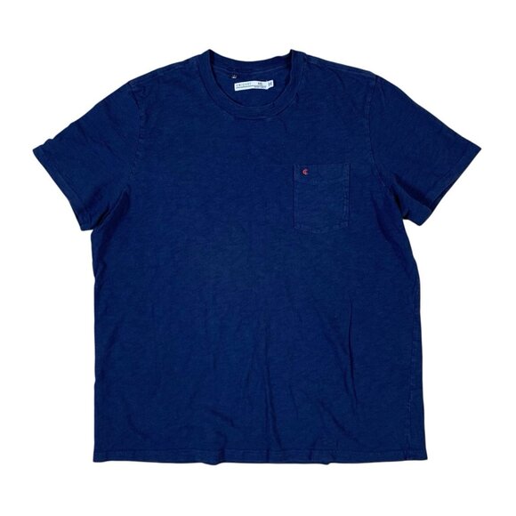 Criquet Blue Pocket Tee XXL Slub Cotton T Shirt Austin TX Made In Peru Preppy - Picture 1 of 4